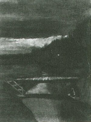 Винсент Виллем Ван Гог ранние работы. Пешеходный мосток через канаву 1883г 